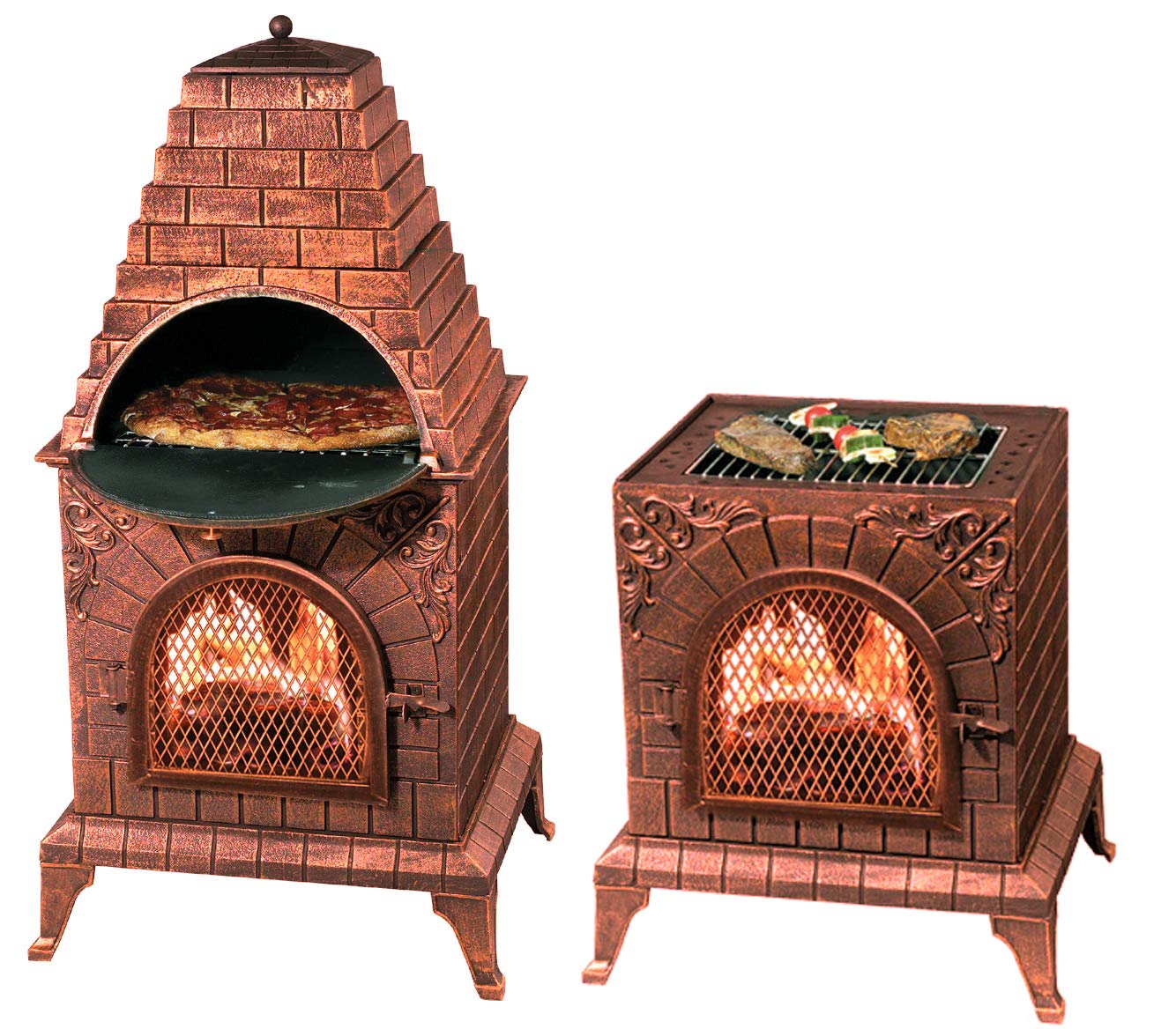 Amazon.com : Deeco DM-0039-IA-C Aztec Allure Cast Iron Pizza Oven
